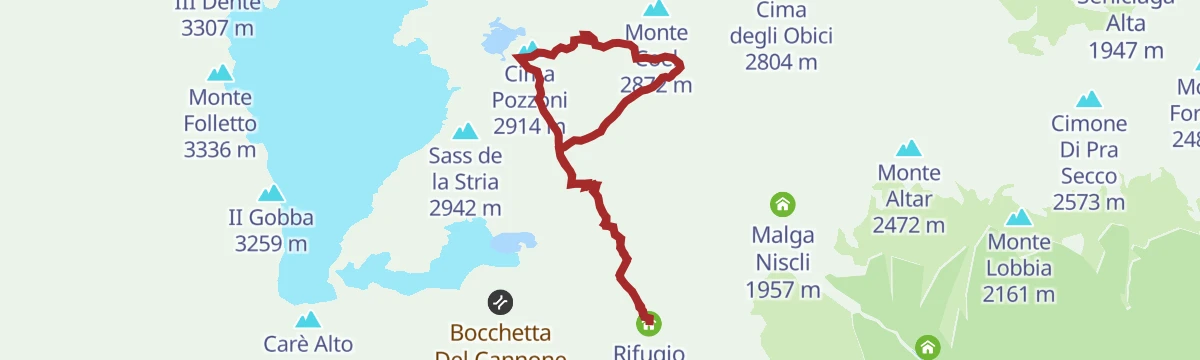 Route map: The ‘Giro dei Pozzoni’ Route - The Great War Itineraries